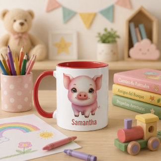 Taza para niños personalizada con diseño de animal マグカップ