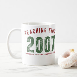 Taza para profesor | Teaching since 2007 コーヒーマグカップ