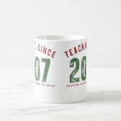 Taza para profesor | Teaching since 2007 コーヒーマグカップ (中央)