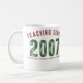 Taza para profesor | Teaching since 2007 コーヒーマグカップ (左)