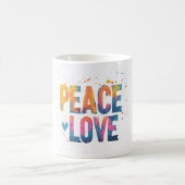 Taza Peace and Love コーヒーマグカップ (中央)