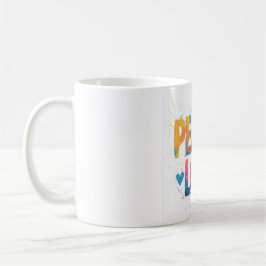 Taza Peace and Love コーヒーマグカップ