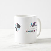 Taza personalizada Alex y su significado コーヒーマグカップ (正面右)