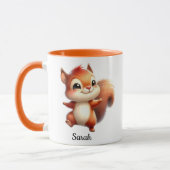Taza personalizada con ardillita kawaii マグカップ (左)