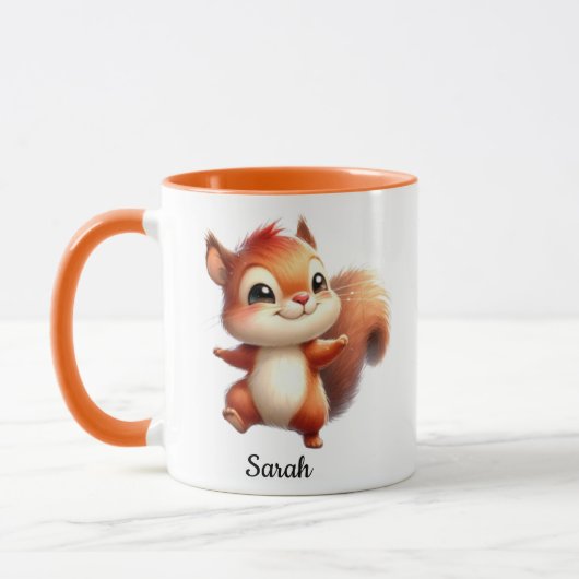 Taza personalizada con ardillita kawaii  マグカップ (左)