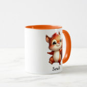 Taza personalizada con ardillita kawaii  マグカップ (正面右)
