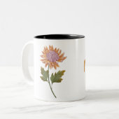 Taza personalizada con bonita flor romantica ツートーンマグカップ (正面左)