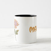 Taza personalizada con bonita flor romantica ツートーンマグカップ (中央)