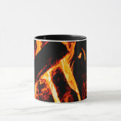 Taza personalizada con fotografía fuego chimenea マグカップ (中央)