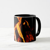 Taza personalizada con fotografía fuego chimenea マグカップ (正面右)