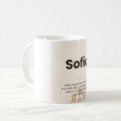 Taza personalizada con nombre y su significado コーヒーマグカップ (正面左)