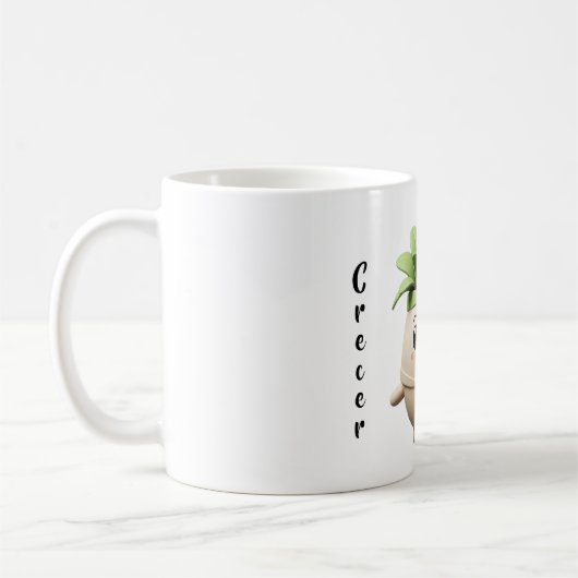 Taza Pipo Crecer – Mensaje Diario コーヒーマグカップ (左)