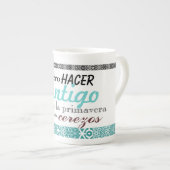 taza poética ボーンチャイナマグカップ (正面右)