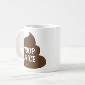 Taza Poop Juice コーヒーマグカップ (正面左)