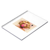 Taza Pop Art Glam con Mujer Rubia y Chicle ノートブック (左側)