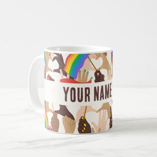 Taza PRIDE コーヒーマグカップ (正面左)