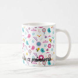 Taza primavera para regalar a un amigo コーヒーマグカップ