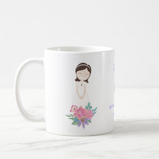 Taza Primera Comunión CECILIA コーヒーマグカップ (左)