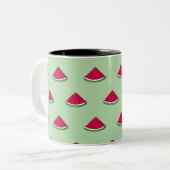Taza rebana de sandia kawaii ツートーンマグカップ (正面左)
