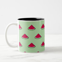 Taza rebana de sandia kawaii ツートーンマグカップ