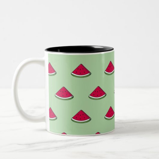 Taza rebana de sandia kawaii ツートーンマグカップ (左)