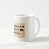 Taza Reconstrucción en Proceso No molestar コーヒーマグカップ (正面右)