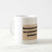Taza Reconstrucción en Proceso No molestar コーヒーマグカップ (正面左)