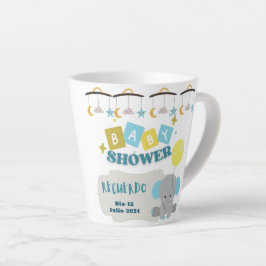 taza recuerdo del baby shower personalizada カフェラテマグ