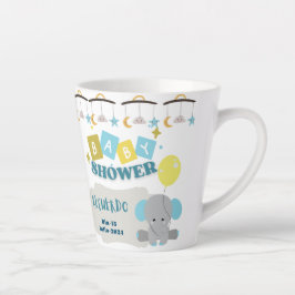 taza recuerdo del baby shower  personalizada カフェラテマグ