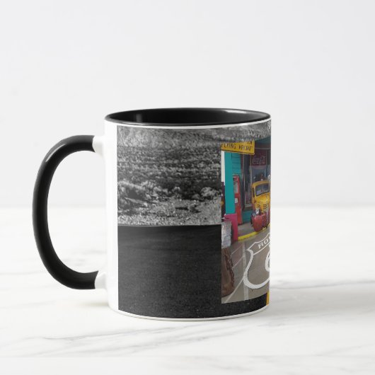 TAZA ROUTE 66, ARIONA. SELIGMAN マグカップ (左)