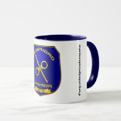 Taza Seguridad Privada España Placa Azul マグカップ (正面右)