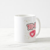 Taza sencilla You + Me コーヒーマグカップ (正面右)