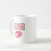 Taza sencilla You + Me コーヒーマグカップ (正面左)