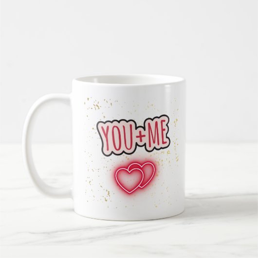 Taza sencilla You + Me コーヒーマグカップ (左)