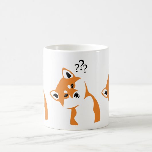 Taza Shiba inu dudoso. コーヒーマグカップ (中央)