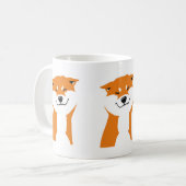Taza Shiba inu Saludo. コーヒーマグカップ (正面左)