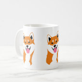 Taza Shiba inu sonriente. コーヒーマグカップ (正面左)