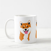 Taza Shiba inu sonriente. コーヒーマグカップ (左)