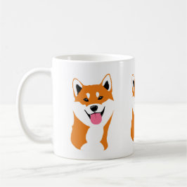 Taza Shiba inu sonriente. コーヒーマグカップ