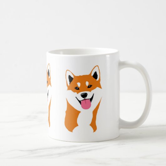Taza Shiba inu sonriente. コーヒーマグカップ (右)