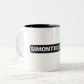 Taza Simontxoのサイコロ… ツートーンマグカップ (正面左)