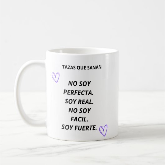 Taza Soy Suficiente – Frase de Empoderamiento コーヒーマグカップ (左)