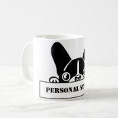 Taza Stalker Frenchie コーヒーマグカップ (正面左)