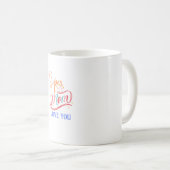 Taza super mom love you コーヒーマグカップ (正面右)