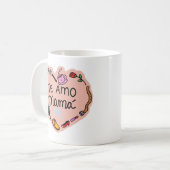 Taza TE AMO MAMÁ コーヒーマグカップ (正面左)