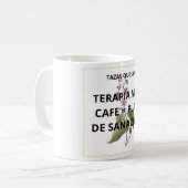 Taza Terapia y Café Plan de Sanación Emocional コーヒーマグカップ (正面左)