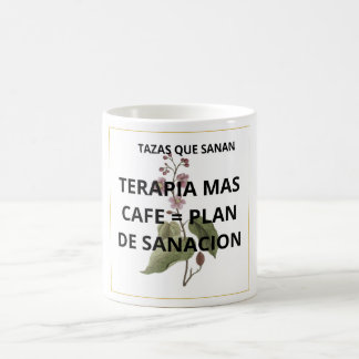 Taza Terapia y Café Plan de Sanación Emocional コーヒーマグカップ