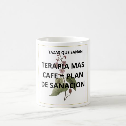 Taza Terapia y Café Plan de Sanación Emocional コーヒーマグカップ (中央)