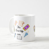 Taza "the best life ever" コーヒーマグカップ (正面左)