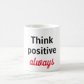 Taza think positive always コーヒーマグカップ (中央)